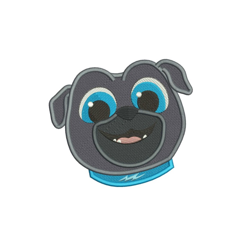 Bingo Face Puppy Dog Pals Filled Embroidery Design